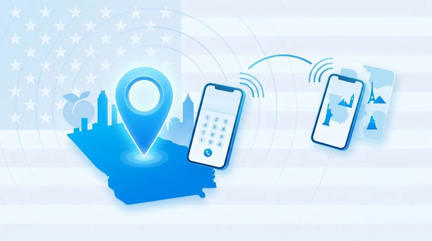 Get a Georgia phone number, forwarded to your own phone anywhere