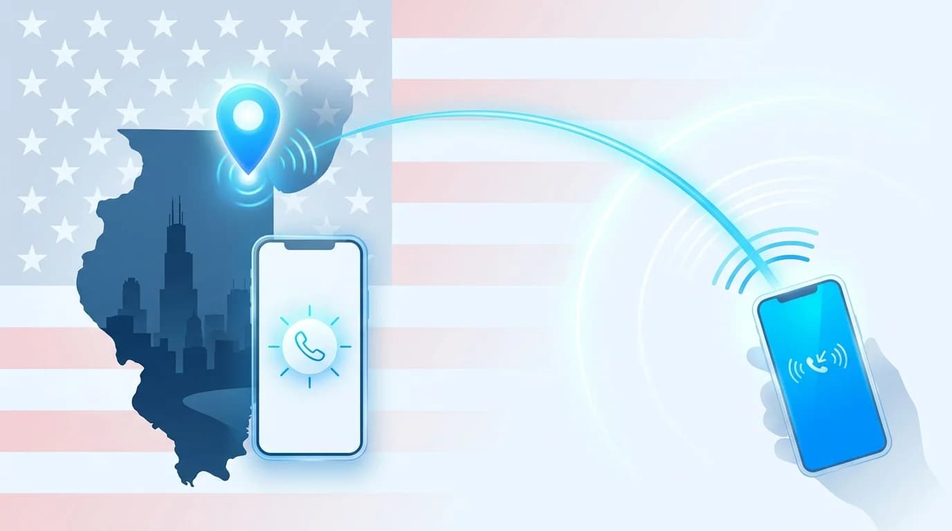 Get a Illinois phone number, forwarded to your own phone anywhere