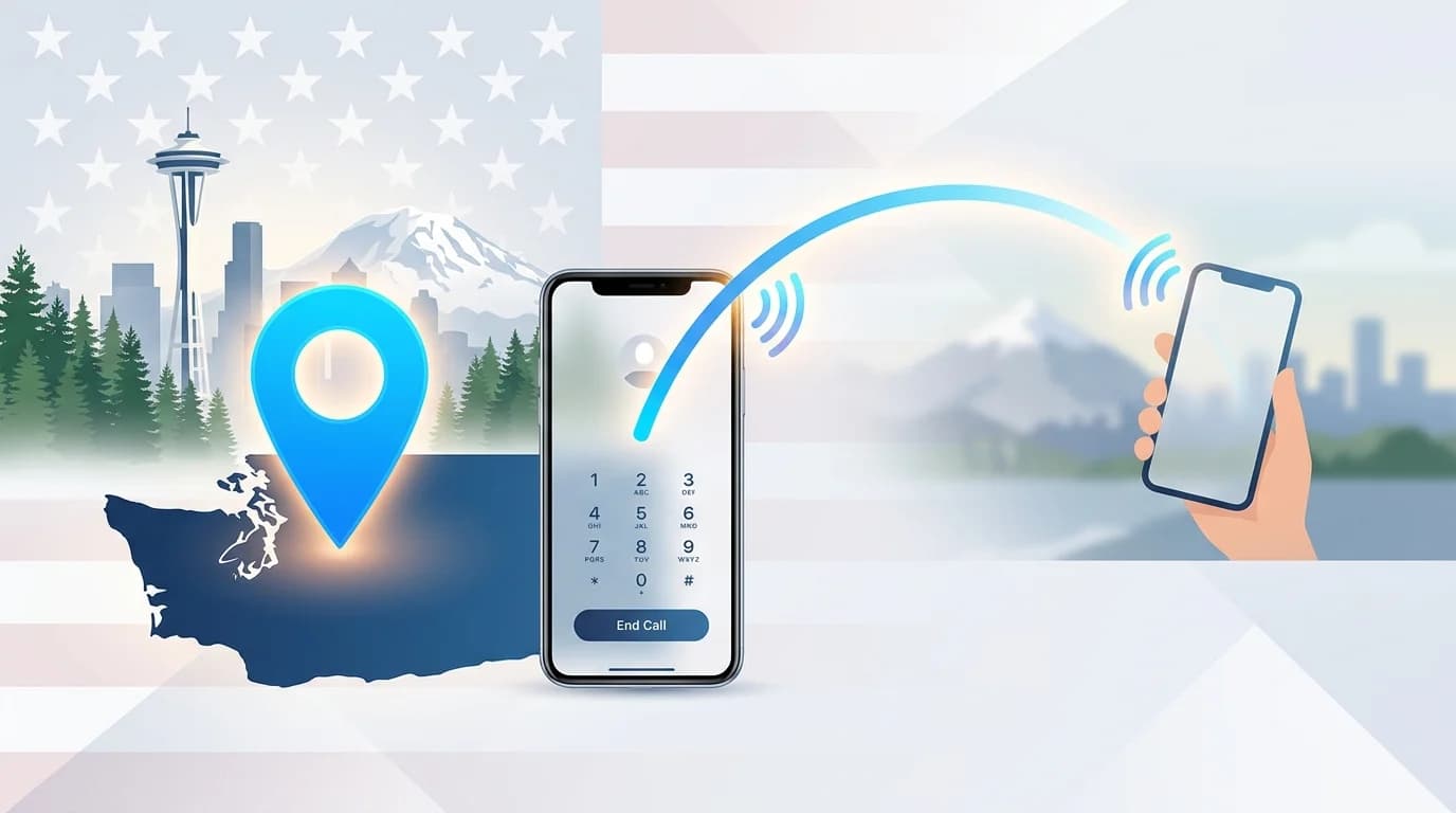Get a Washington phone number, forwarded to your own phone anywhere