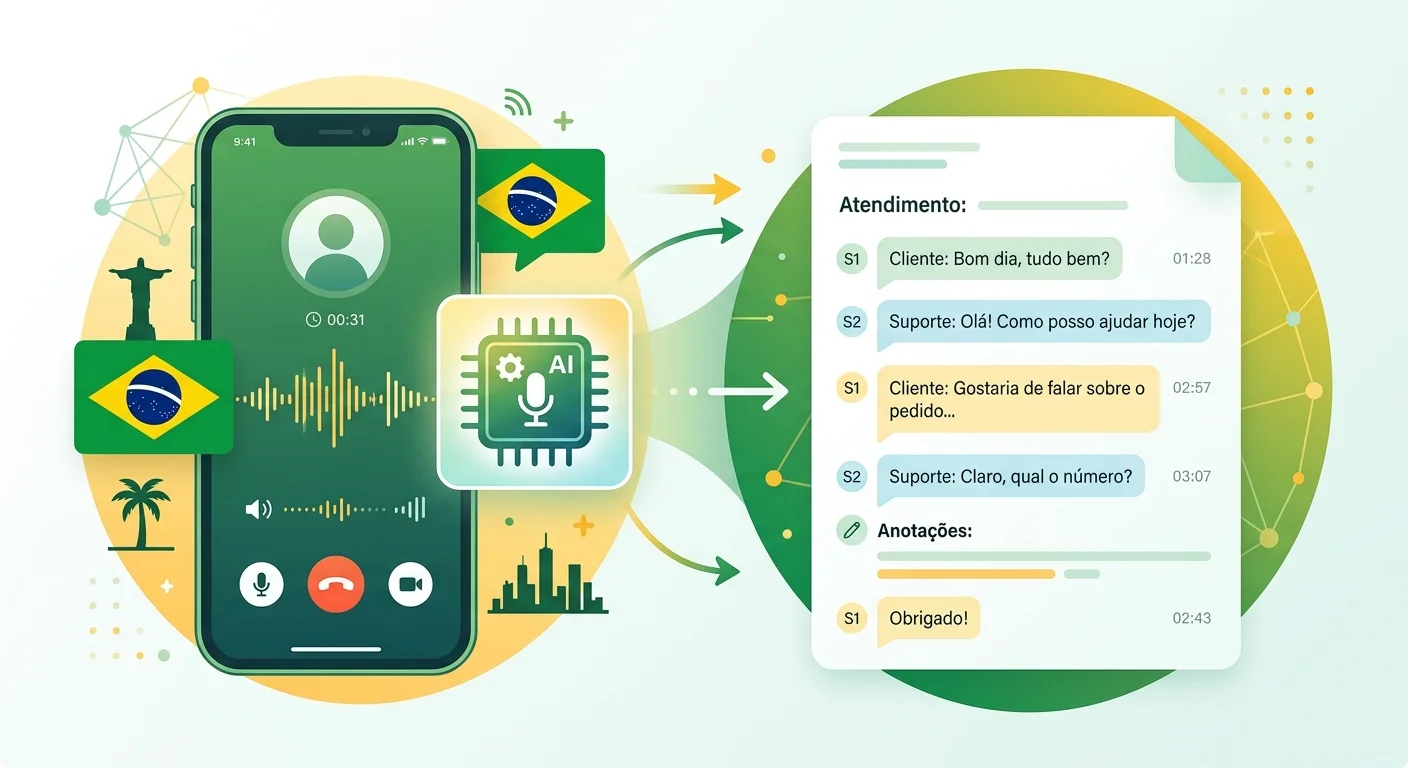 AI call transcription and summary feature
