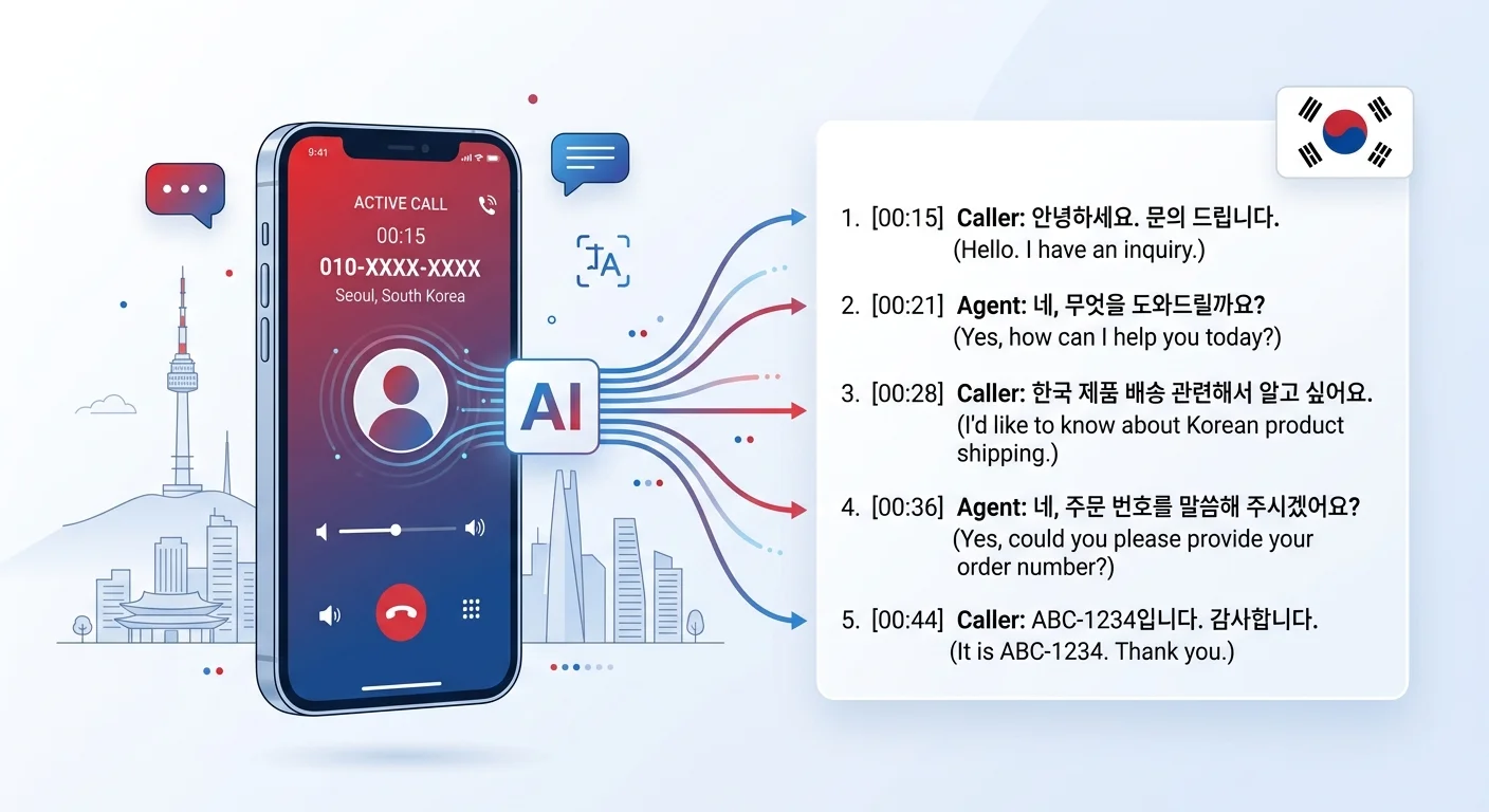 AI call transcription and summary feature