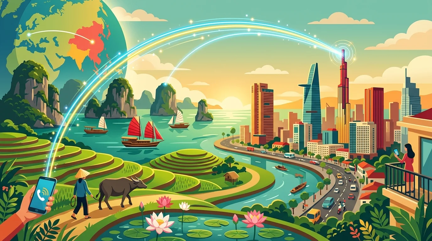 Calling Vietnam from the US with BubblyPhone