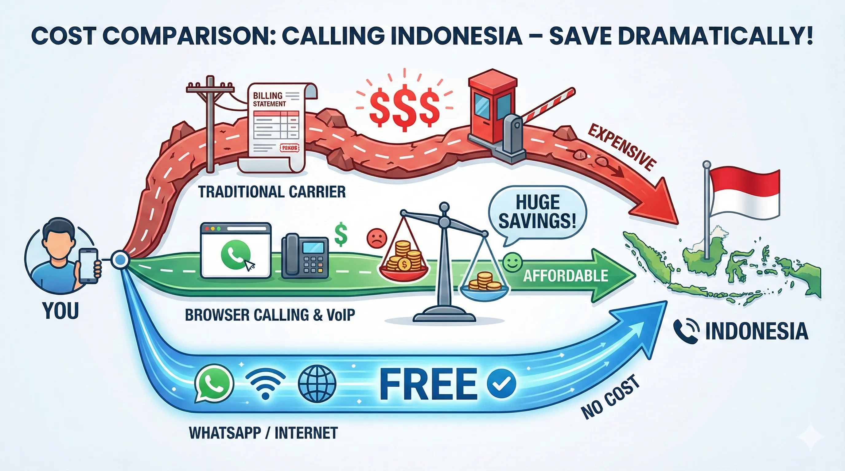 Cheapest Way to Call Indonesia: Cost Comparison Guide